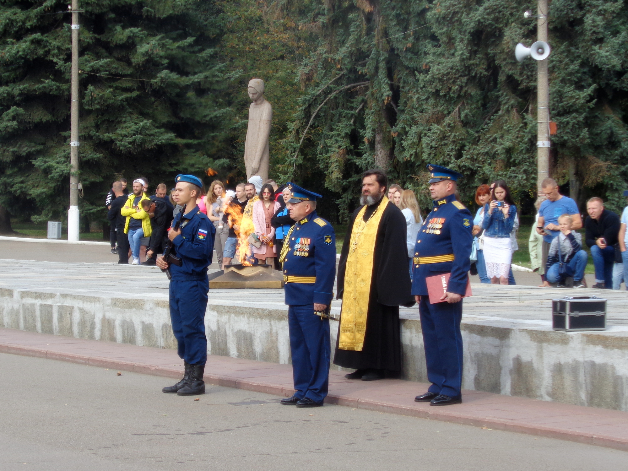 Военная присяга в Мемориальном парке города Коломны