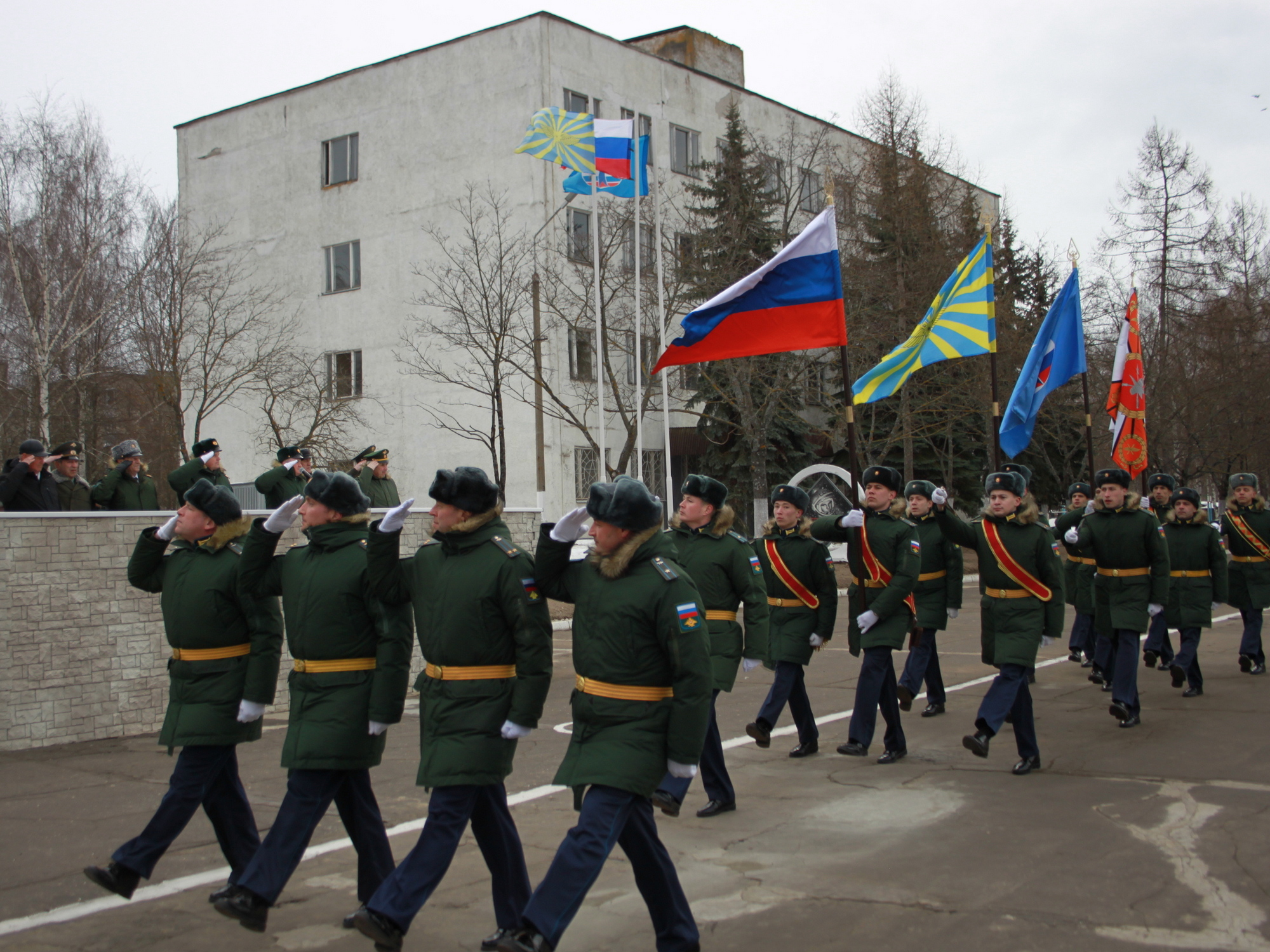 Освящение знамени в преддверии дня космонавтики  в восковой части № 17204