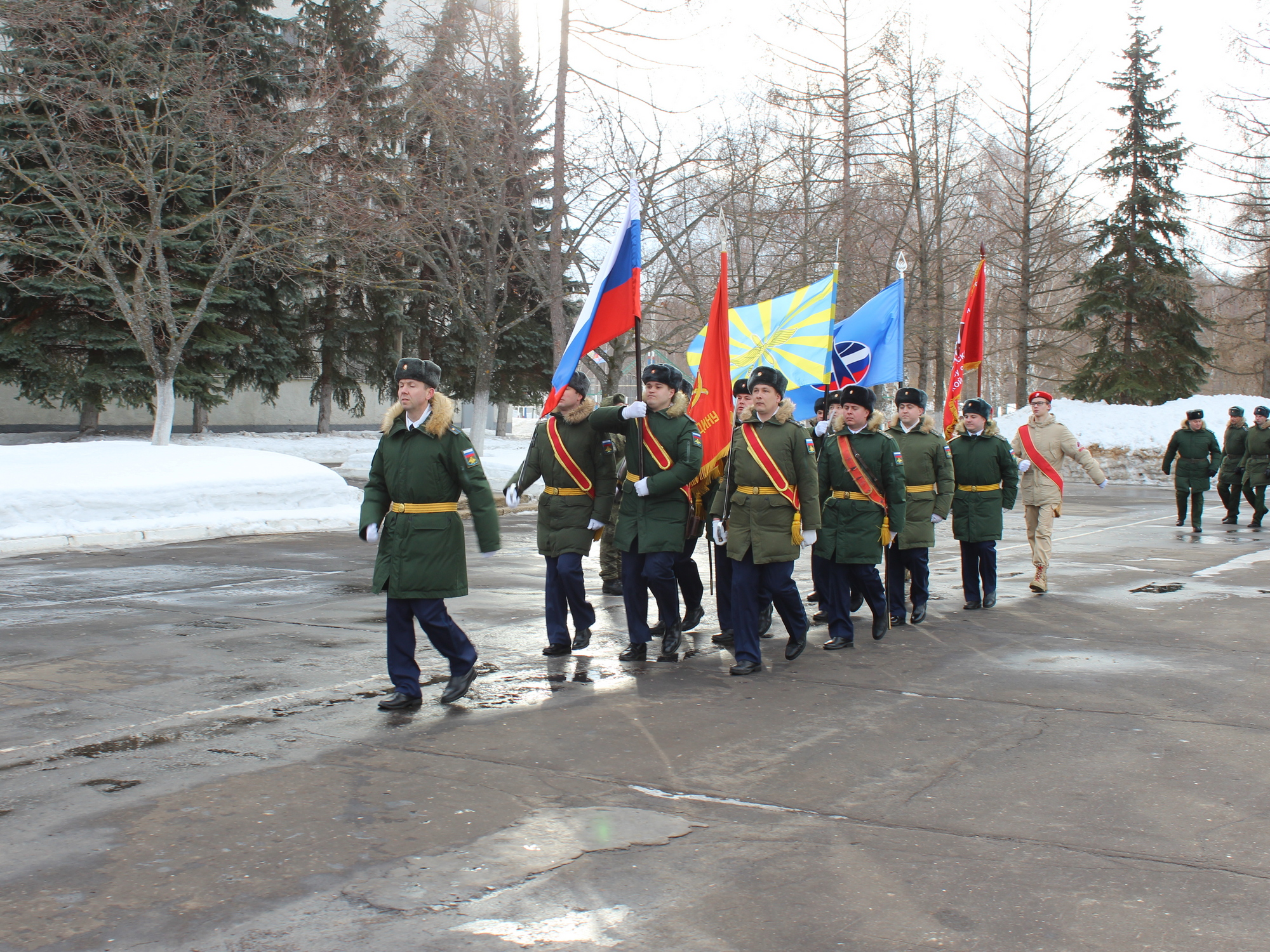 Освящение знамени в преддверии дня космонавтики  в восковой части № 17204