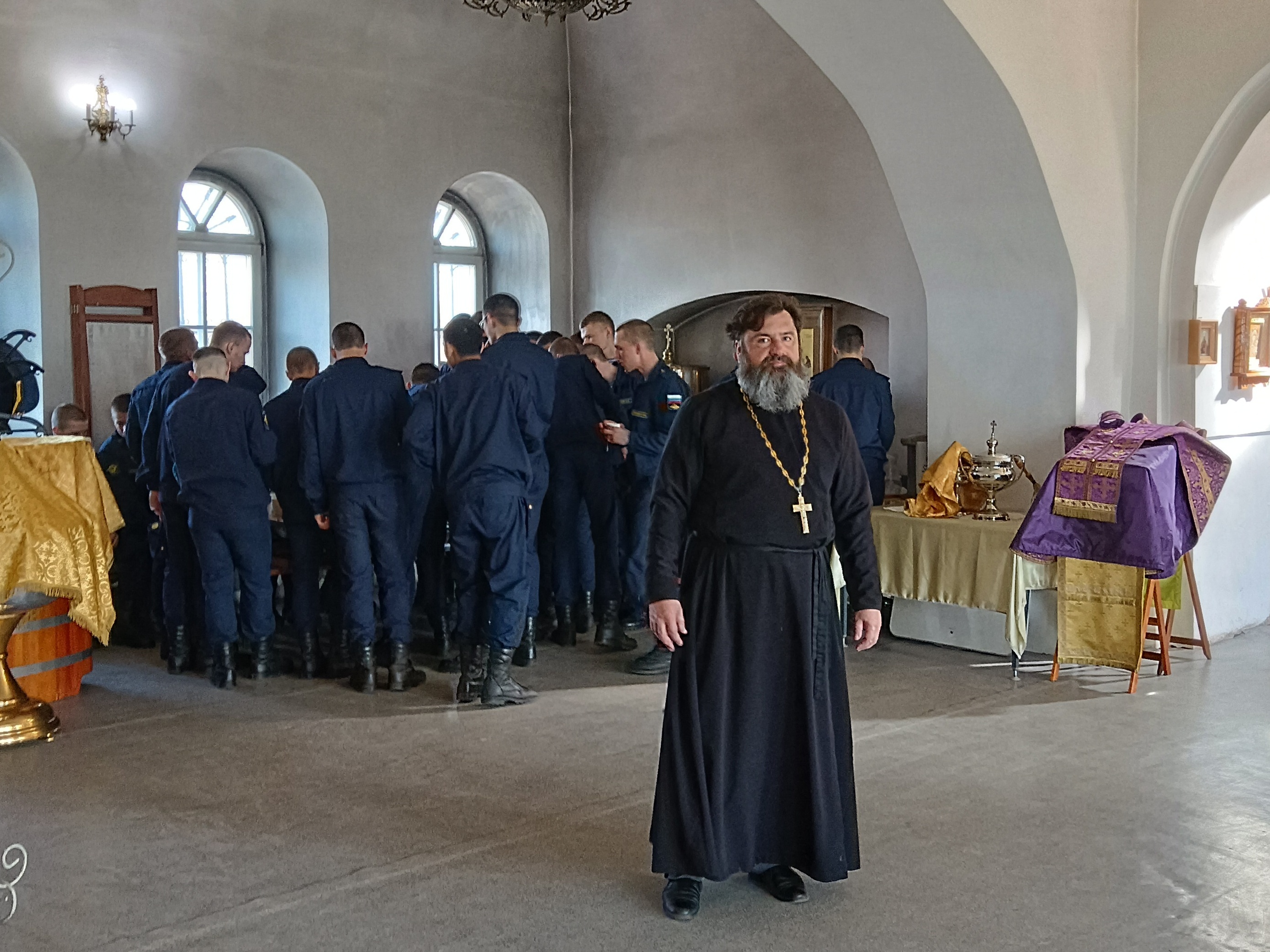 Встреча с военнослужащими в/ч 40917 в Казанском храме деревни Грайвороны