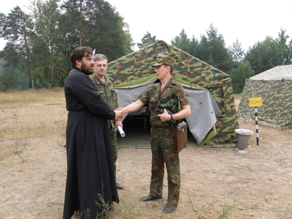 Посещение палаточного городка военнослужащих из Подольска