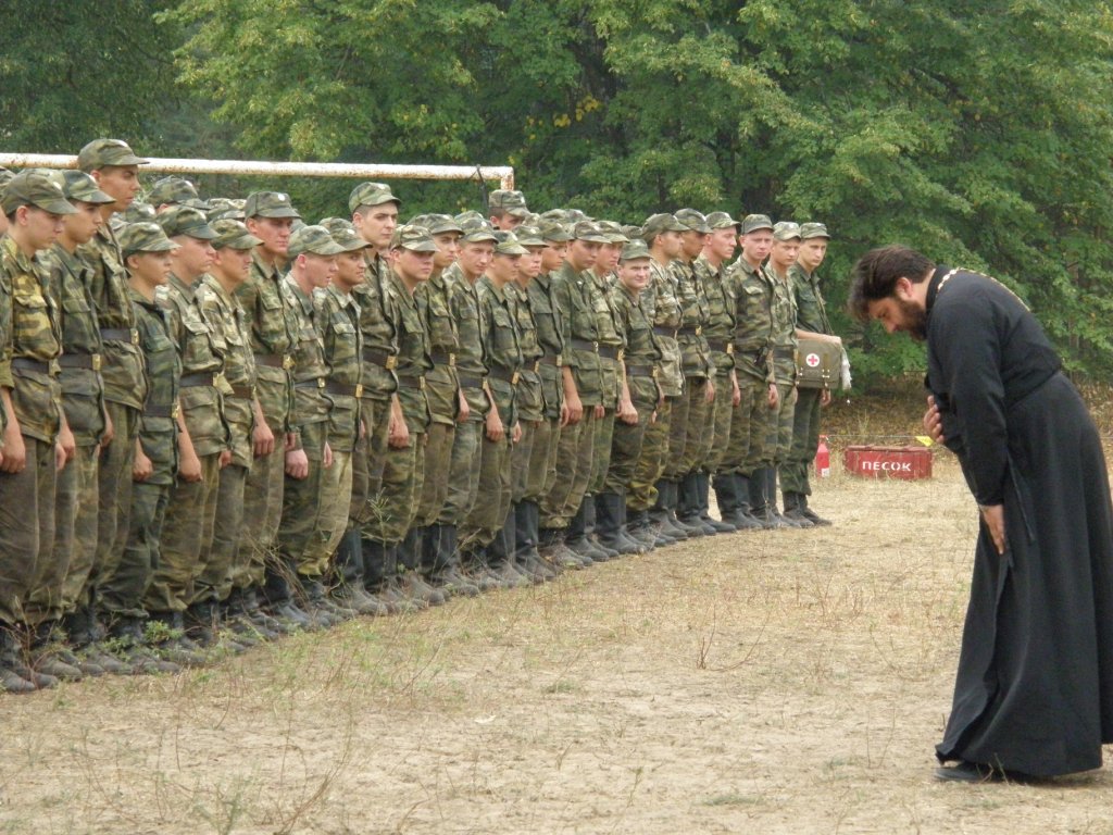 Посещение палаточного городка военнослужащих из Подольска