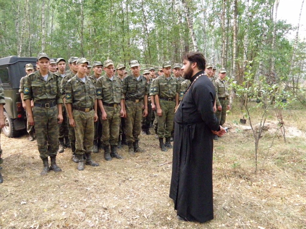 Посещение палаточного городка военнослужащих из Подольска